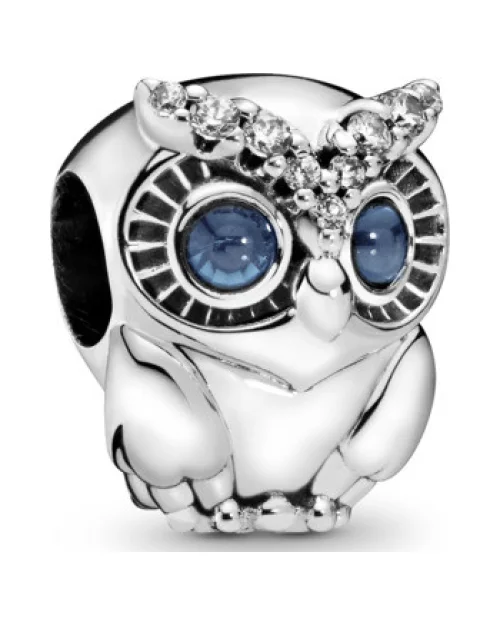 Pandora Charm Pandora 798397NBCB Silver Woman Owl Shiny