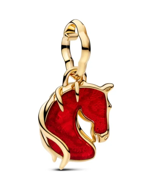 Charm colgante Pandora ME 764431C01 caballo rojo