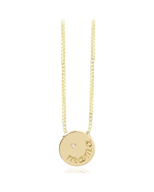Halsband FINOR GM-430A kvinna gult guld Diamanter