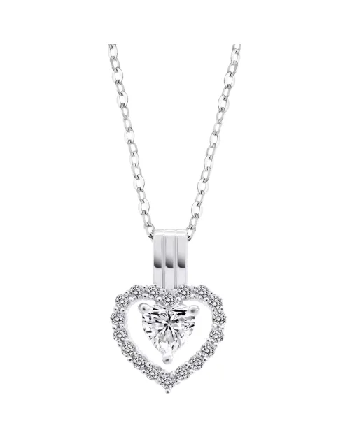 Lotus Silver Colors LP3555-1/1 halsband med hjärta
