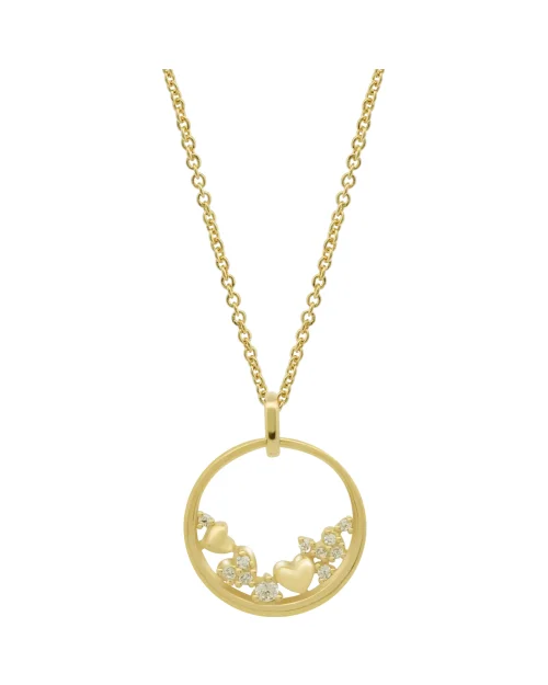 Lotus Silver LP3578-1/1 silverhalsband med hjärta