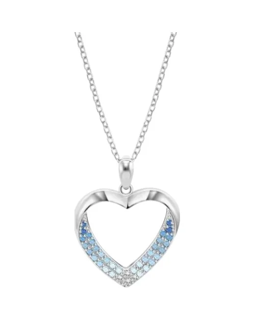 Lotus Silver LP3718-1/1 halsband med hjärta och zirkonia
