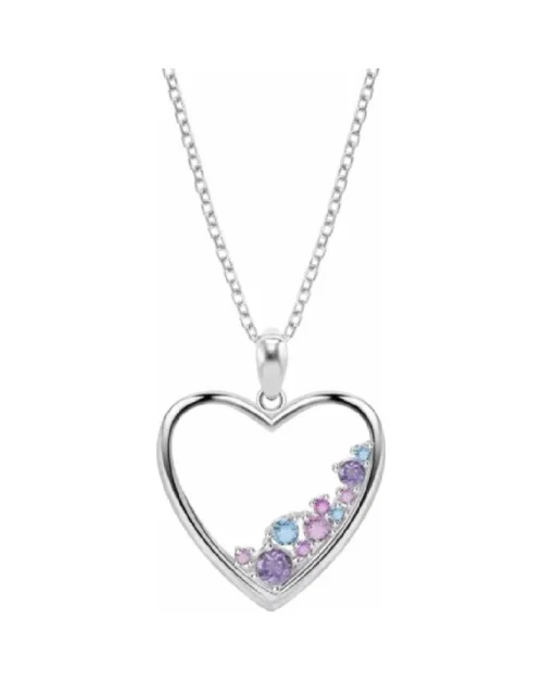 Lotus Silver LP3720-1/1 halsband med hjärta av zirkonia
