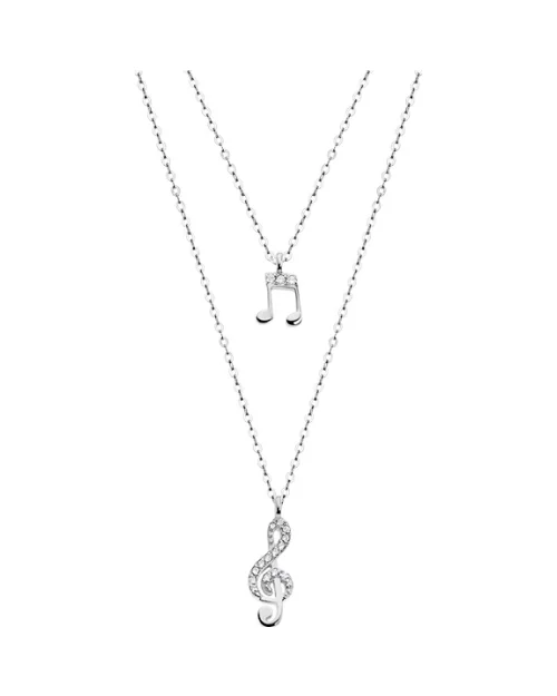 Collar Lotus Silver Trendy LP1680-1/2 mujer 