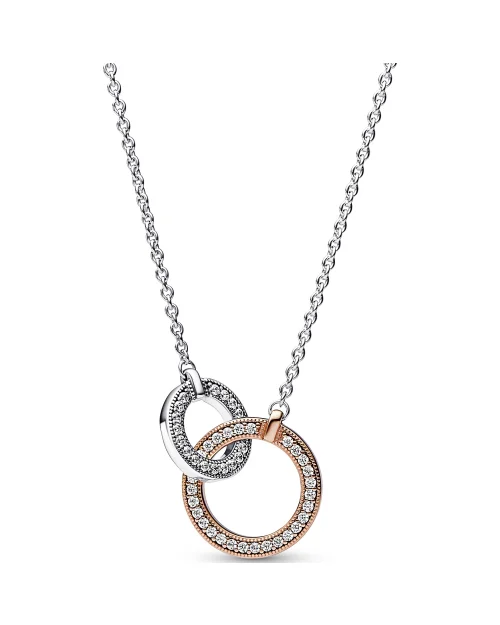 Pandora 382778C01-45 ineinander greifende Kreise Halskette