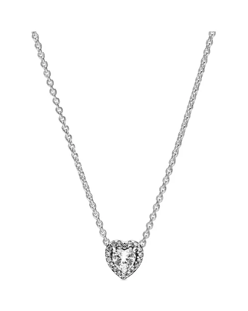 Pandora Halskette 398425C01-45 Sterling Silber Frauen Herz in Relief