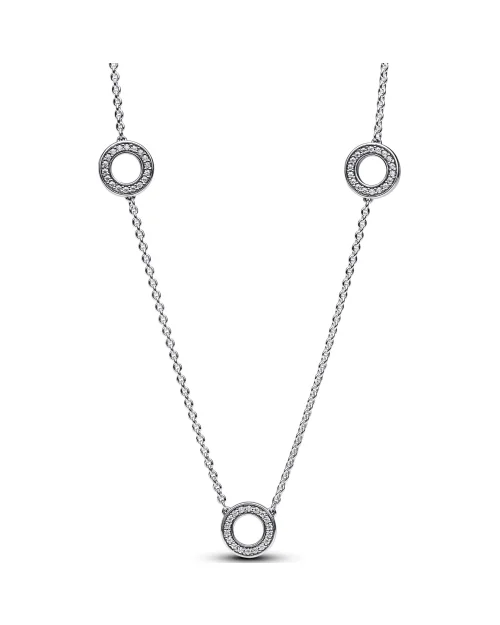 Naszyjnik z kółkami Pandora Signature 393162C01-50