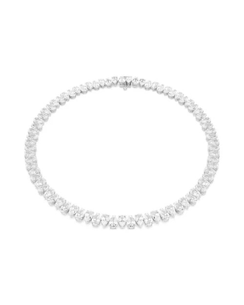 Collana Swarovski Matrix 5662277 a forma di pera bianca