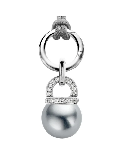 Ti Sento 6387PG Ciondolo da donna in argento con perle e zirconi e cordoncino