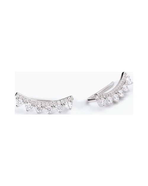Pendientes Mabina Jennifer 563609 trepadores plata 925 circonitas