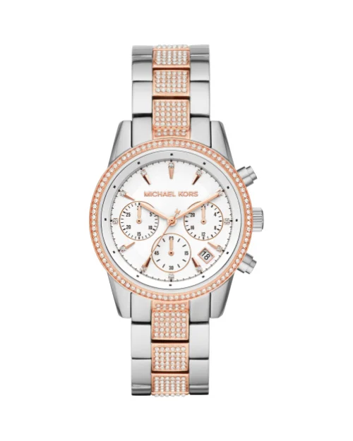 Michael Kors Damen Metalle Uhr MK6651 bicolour
