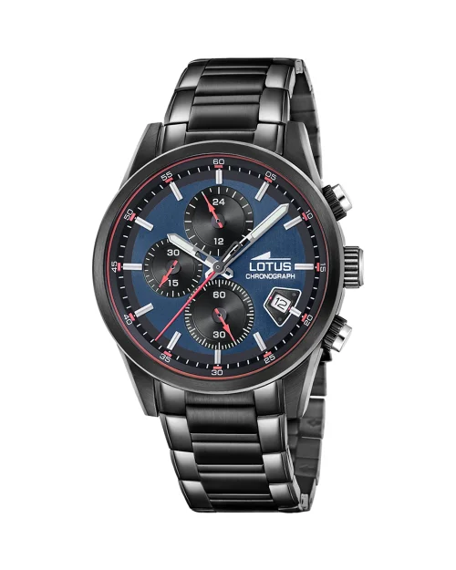 Reloj Lotus Pulse Collection 19088/2 cronógrafo hombre acero negro pavonado