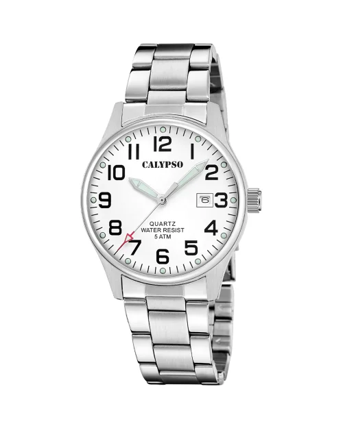 Reloj Calypso Basic K5860/1 blanco hombre acero