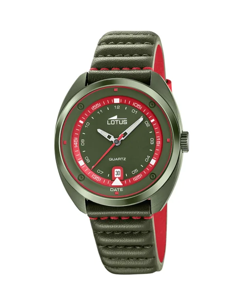 Reloj Lotus Pulse Collection 19098/3 hombre acero piel verde