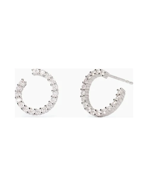 Pendientes Mabina Futurista 563755 círculo plata 925 circonitas