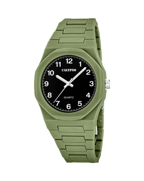 Calypso Street Style Uhr K6080/6, grün, Unisex, Kautschukarmband