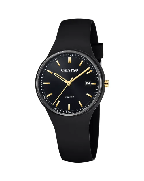 Calypso-Uhr K6087/8, schwarz, Unisex, Kautschukarmband