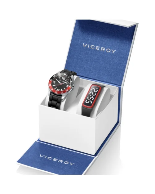 NEXT VICEROY 42401-54 Kinderuhr+Aktivitätsarmband Pack Stahl schwarz