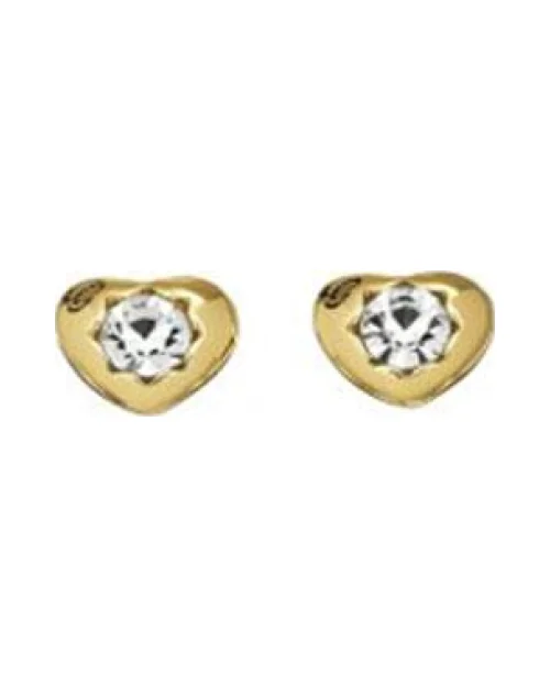 Guess UBE51416 knappörhängen för damer, guldpläterat stål