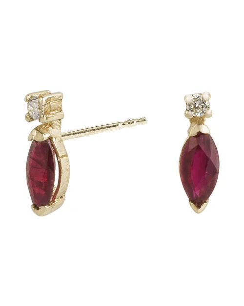 Boucles d'oreilles bouton Itemporalité GEA-205-000-UU plaqué or
