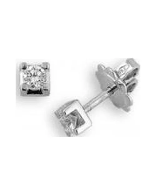 Davite &amp; Delucchi BBS0828306 boucles d'oreilles femme or blanc Diamants