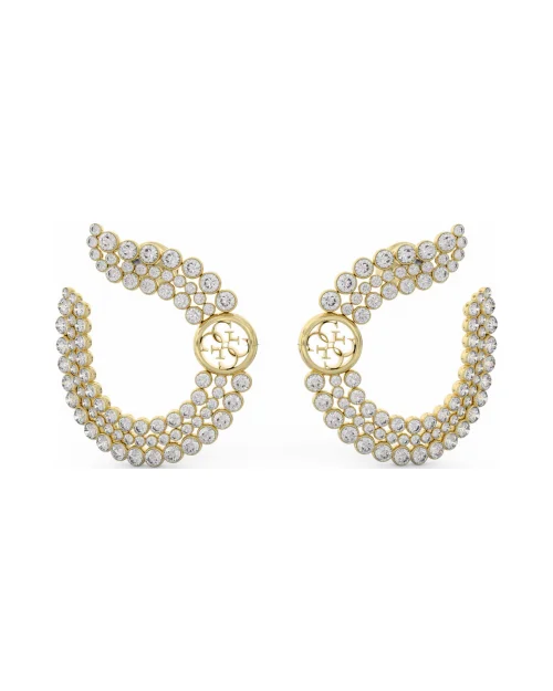 Guess JUBE03368JWYGT-U roestvrijstalen hoepel oorbellen