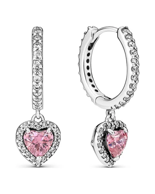 Pandora 291445C01 Heart Hoop Earrings 