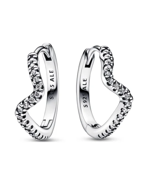 Pandora 292545C01 Ola brilliant hoop earrings