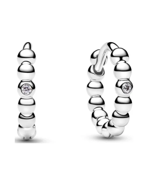 Pendientes de aro Pandora 294823C01 punto de luz