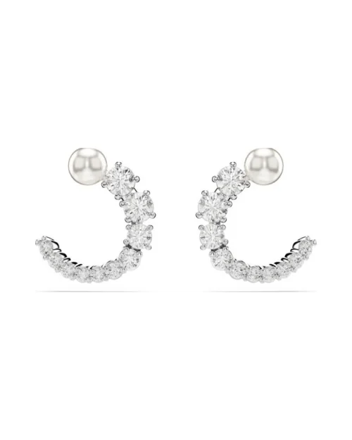 Kolczyki kółka z perłami Swarovski 5692260 Matrix