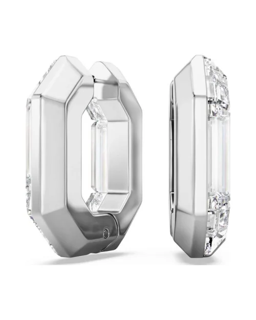 Kolczyki kółka Swarovski 5696289 Lucent white