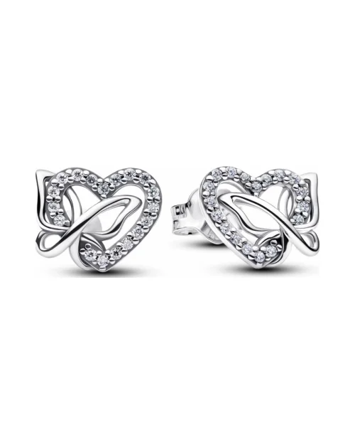 Pendientes de botón Pandora 294476C01 entrelazado