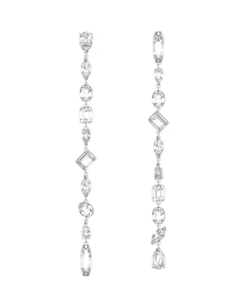 Długie kolczyki z białymi kamieniami szlachetnymi Swarovski 5639328