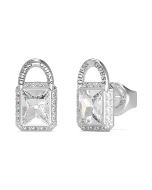 Guess JUBE02194JWRHT-U Błyszczące kolczyki z kłódką