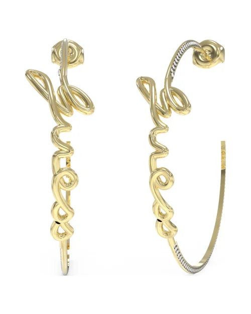 Guess JUBE03312JWYGT-U Zeg mijn naam oorbellen