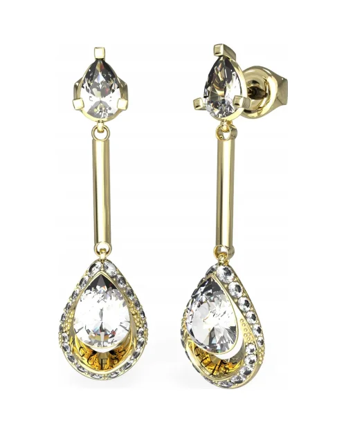 Oorbellen Guess JUBE03388JWYGT-U stalen traanvormige oorbellen