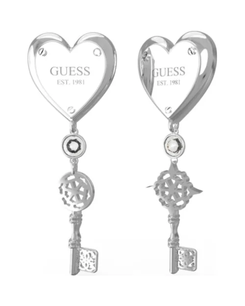 Guess JUBE04217JWRHT-U kolczyki serca ze stali szlachetnej