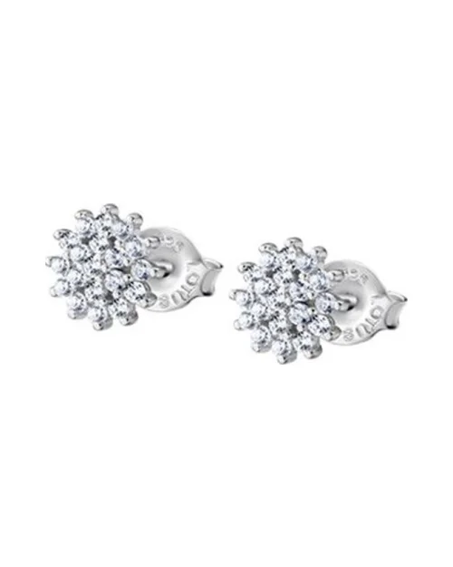 Boucles d'oreilles Lotus en argent LP3081-4/1 Zirconia