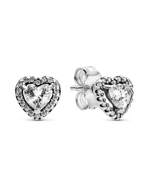 Kolczyki damskie Pandora 298427C01 Sterling Silver Hearts in relief