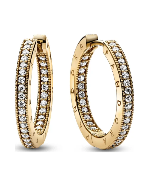 Pendientes Pandora de aro 262738C01 circonitas