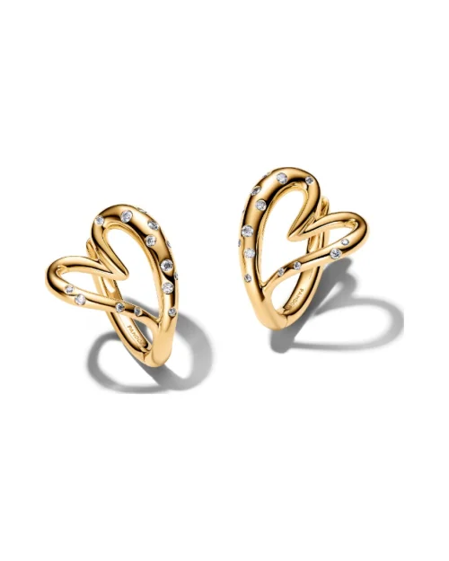 Pandora 264664C01 Heart Hoop Earrings