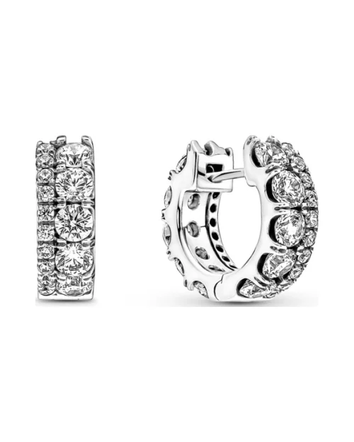 Earrings Pandora hoop earrings 290058C01 Double Band
