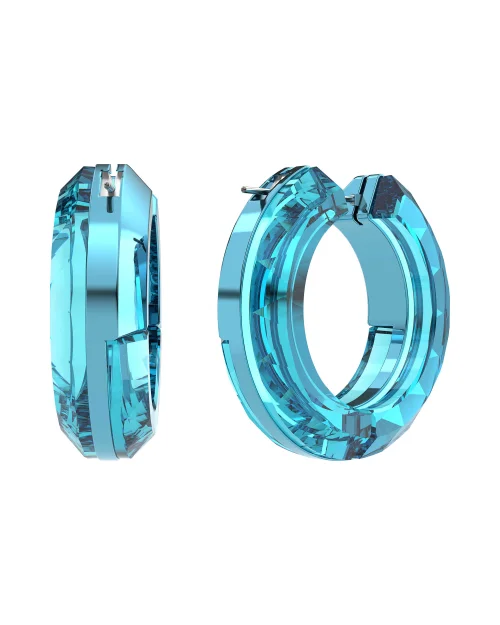 Niebieskie kolczyki kółka Swarovski Lucent 5629220