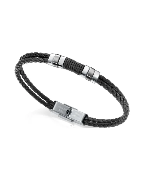 Viceroy 6456P01010 herenarmband van leer en roestvrij staal Air