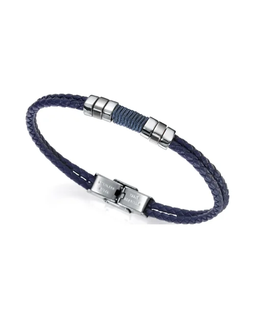 Bracciale Air da uomo in pelle e acciaio inossidabile Viceroy 6456P01013