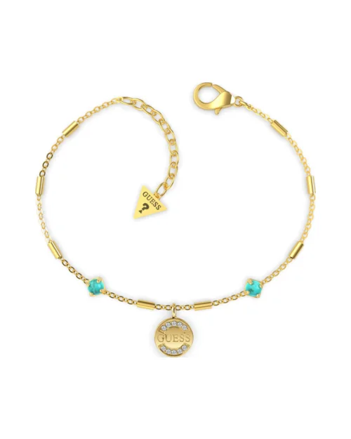 Pulsera GUESS NATURE GIRL UBB79128-S acero IP dorado azul