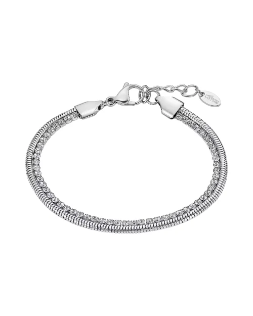 Armband Lotus stijl oud geld LS2576-2/1 staal