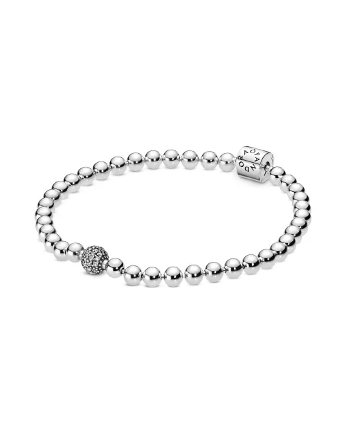 Pandora Armband 598342CZ-17 pärl- och pavéarmband