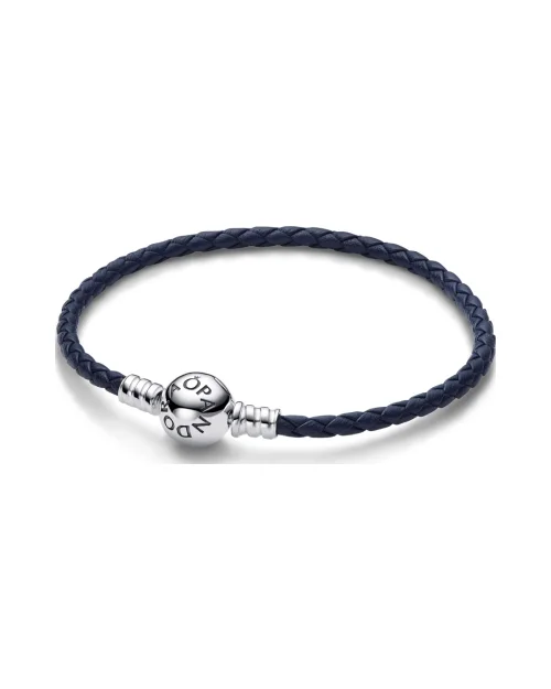 Pandora Moments Bracelet 592790C01-S2 blue leather