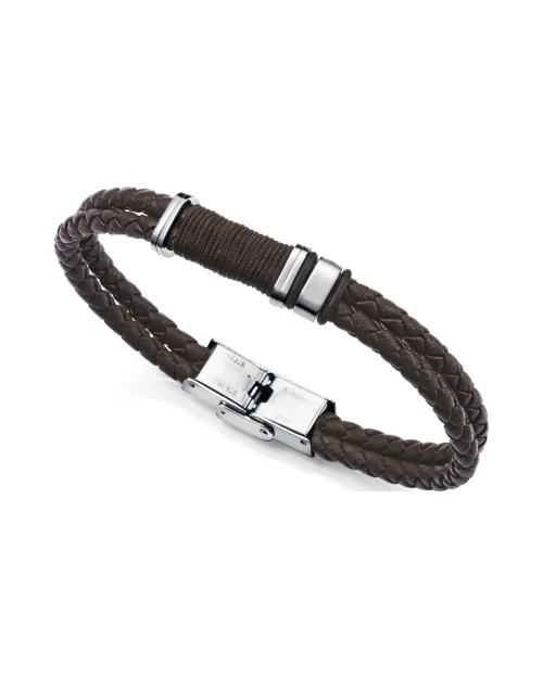 Viceroy 14129P01011 Herrenarmband aus Edelstahl und Leder